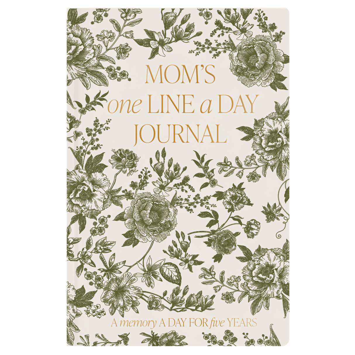 Mom's One Line A Day Green Delft Leather Journal