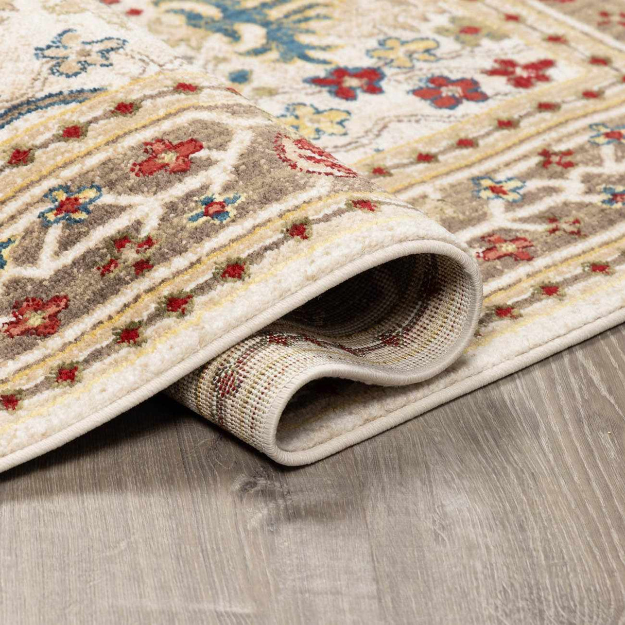 Neola White/Brown Oushak Rug