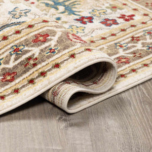 Neola White/Brown Oushak Rug
