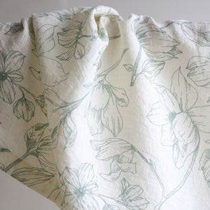 Grey and Green Lilies Napkins