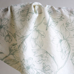 Grey and Green Lilies Napkins