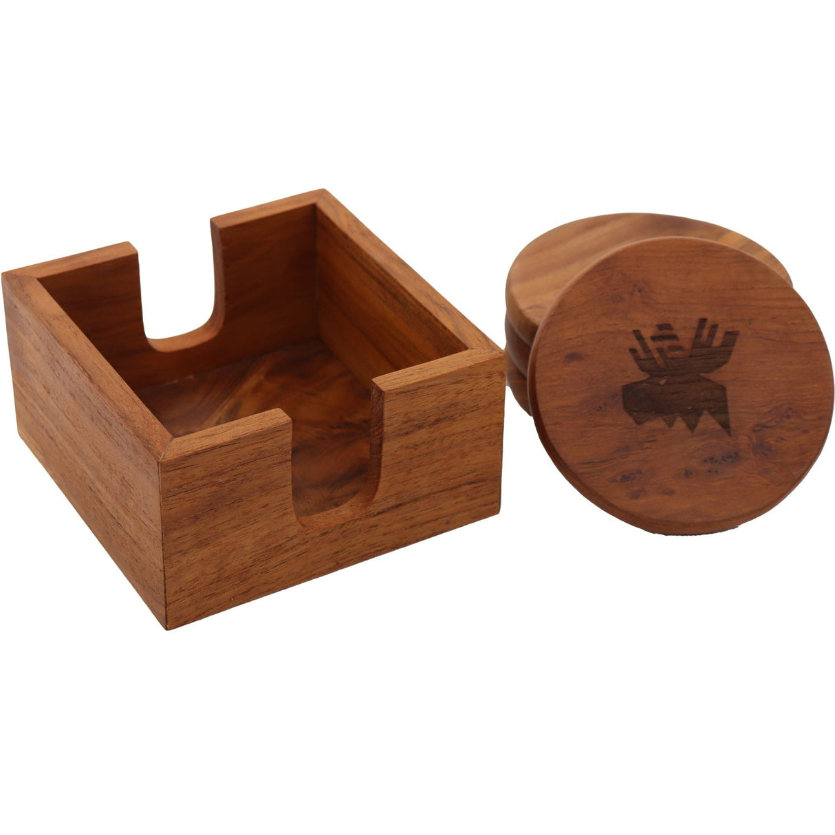 Nordic Rustic Teak Table Coasters (set of 4)