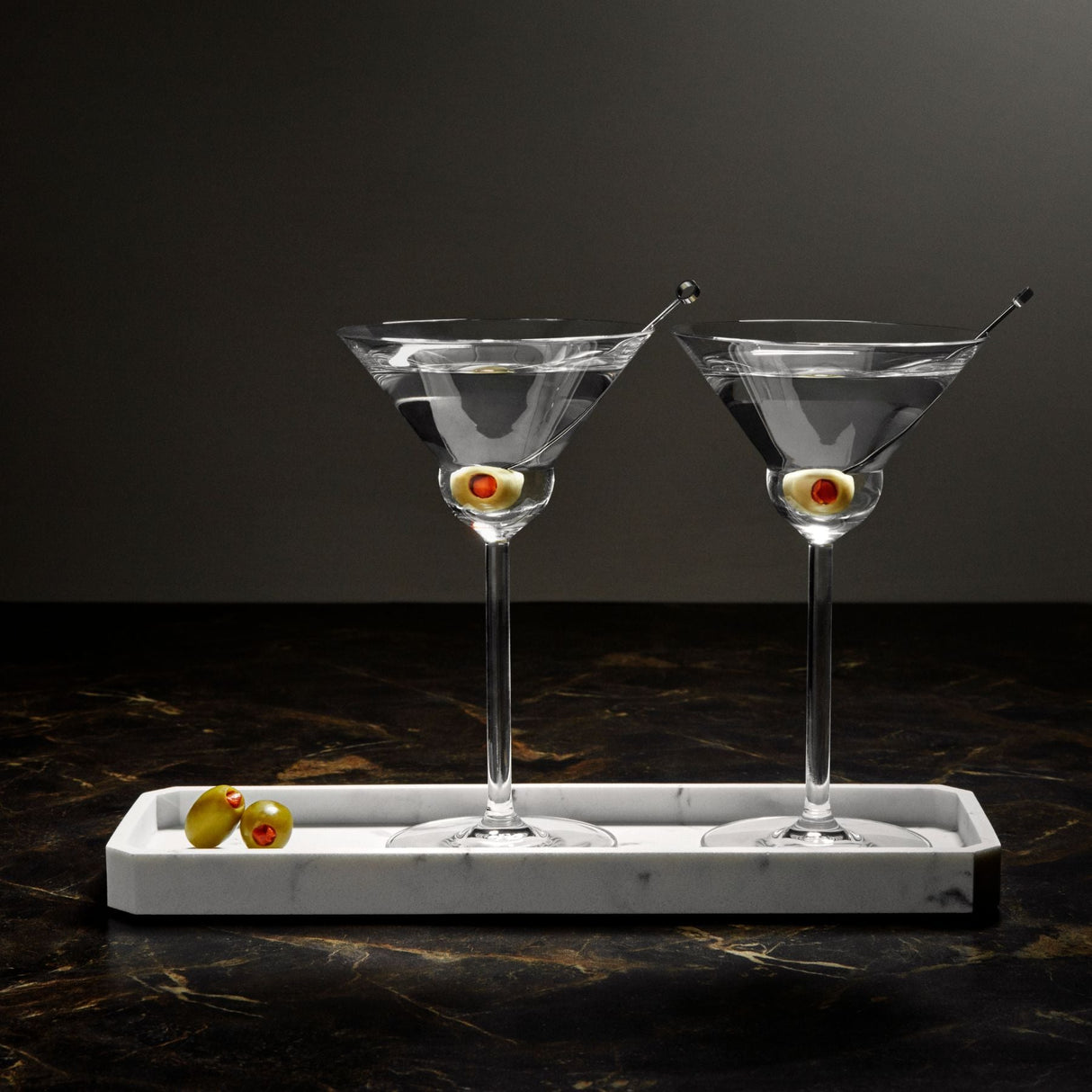 Vintage Set of 2 Martini Glasses Rounded