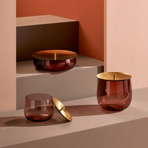 Beret Storage Box Medium with Brass Lid