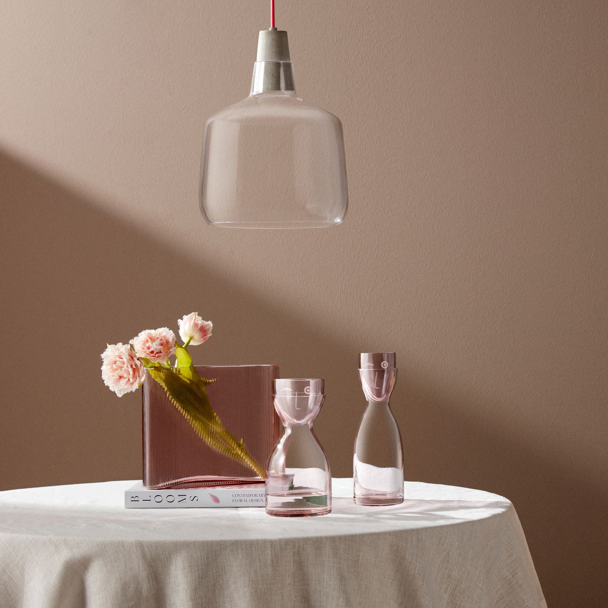 Mist Vase Wide Dusty Rose