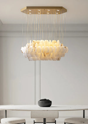 Natural Alabaster Chandelier