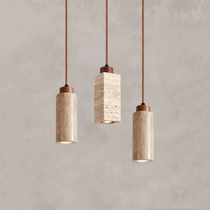 Natural Travertine GLigEt Pendant Light