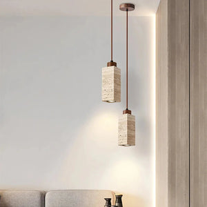 Natural Travertine GLigEt Pendant Light