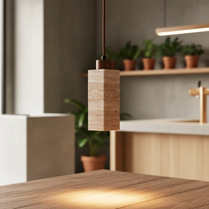 Natural Travertine GLigEt Pendant Light
