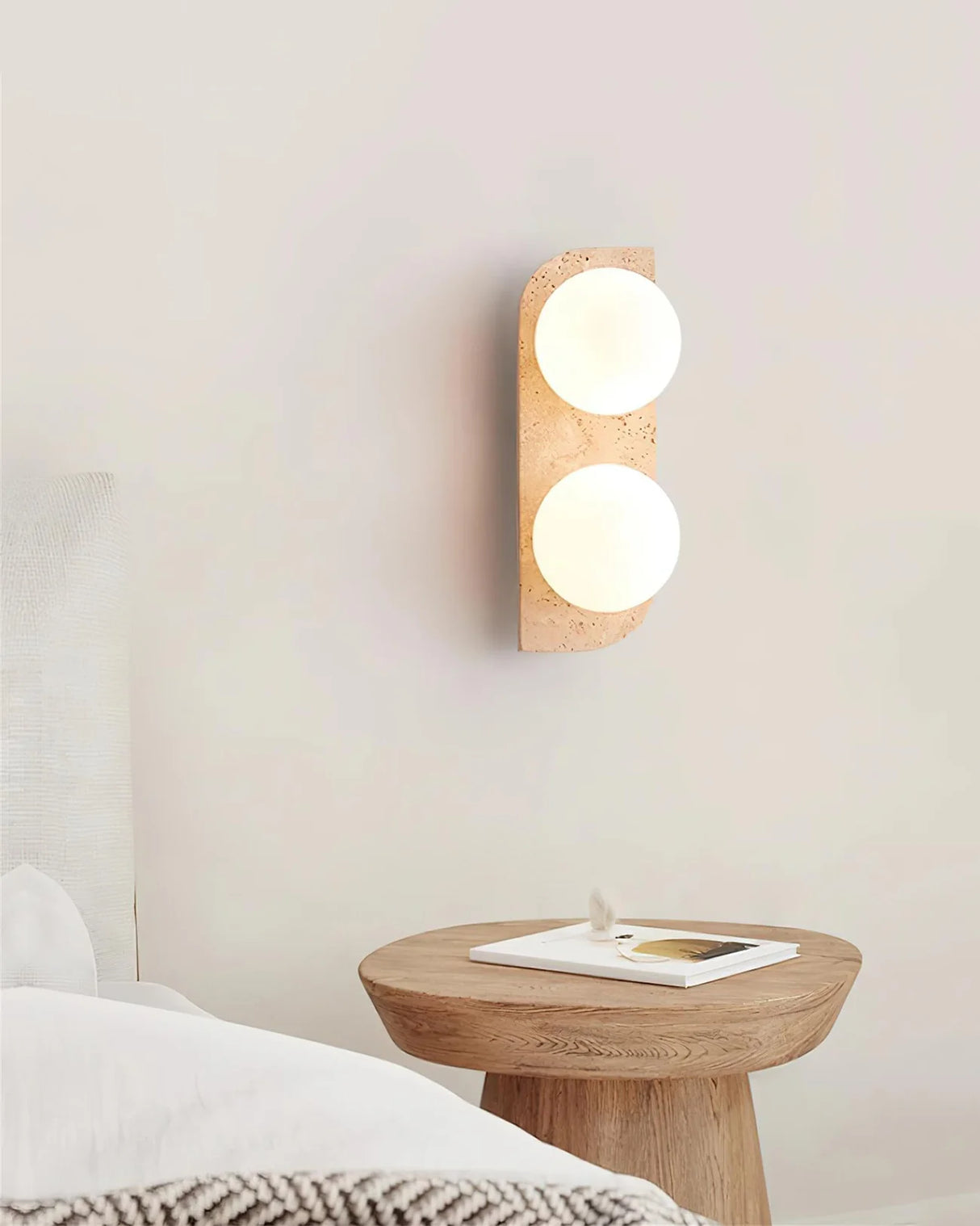 Neptune Travertine Wall Lamp