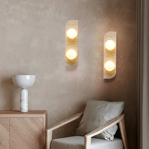 Neptune Travertine Wall Lamp
