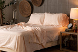 Crinkle Percale Organic Cotton Sheet Set + Pillowcases (Final Sale)