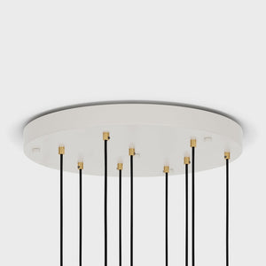 Nine Pendant in Brass + Voronoi II