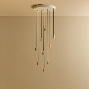 Nine Pendant in Brass