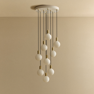 Nine Pendant in Brass + Sphere IV