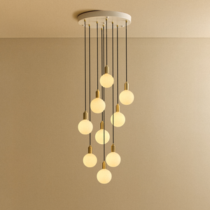 Nine Pendant in Brass + Sphere IV