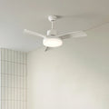 Nordic Fan Blade White Ceiling Fan Light