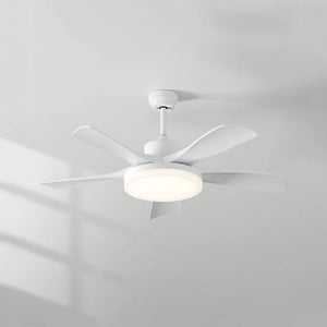 Nordic Fan Blade White Ceiling Fan Light