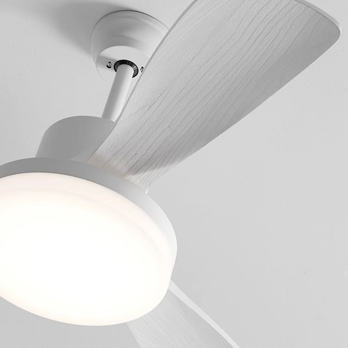 Nordic Fan Blade White Ceiling Fan Light