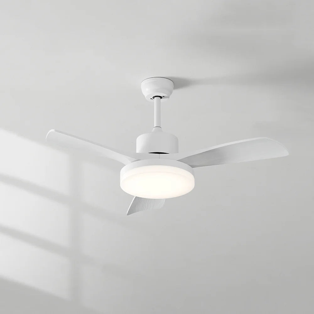 Nordic Fan Blade White Ceiling Fan Light