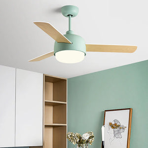 Nordic Macaron Dome Ceiling Fan Light