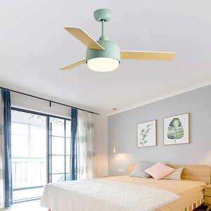 Nordic Macaron Dome Ceiling Fan Light