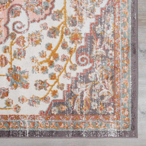 Oark Floral Medallion Area Rug