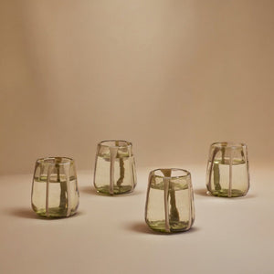 Olivia Short Green Olive Glass (Set of 4) by MESO