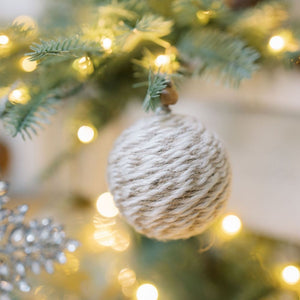 Natural Jute Wrapped Christmas Ornaments