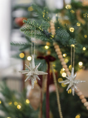 2.75" Gold Glitter Starburst Ornament