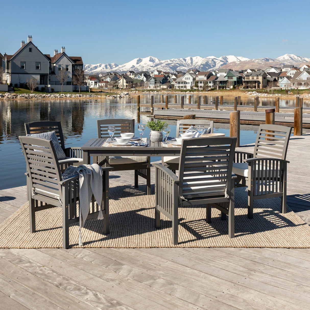 Midland 7-Piece Outdoor Patio Dining Set with Cushions