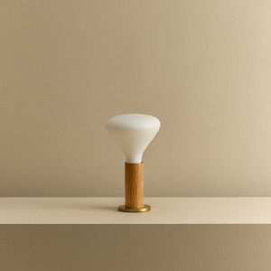 Knuckle Table Lamp in Oak + Noma