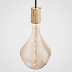 Nine Pendant in Oak + Voronoi II