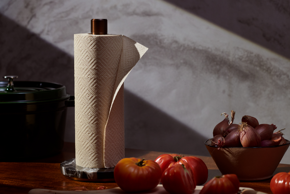 The Obscura Paper Towel Holder plus Spray Bottle
