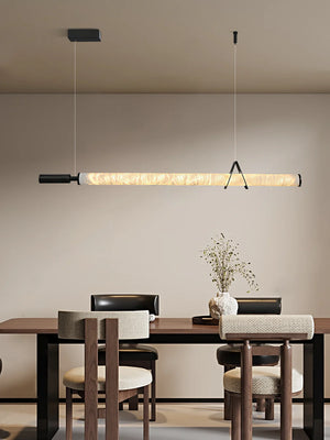 Organic Alabaster Linear Pendant Light