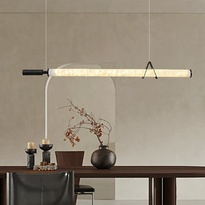 Organic Alabaster Linear Pendant Light