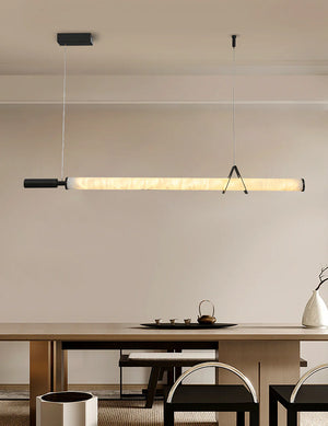 Organic Alabaster Linear Pendant Light