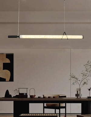 Organic Alabaster Linear Pendant Light