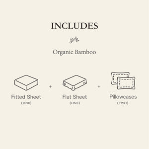 Organic Bamboo Sateen Bed Sheet Set