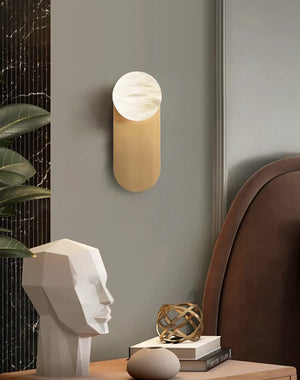 Oval Adrion Alabaster Spherical Wall Light