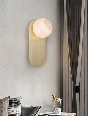 Oval Adrion Alabaster Spherical Wall Light