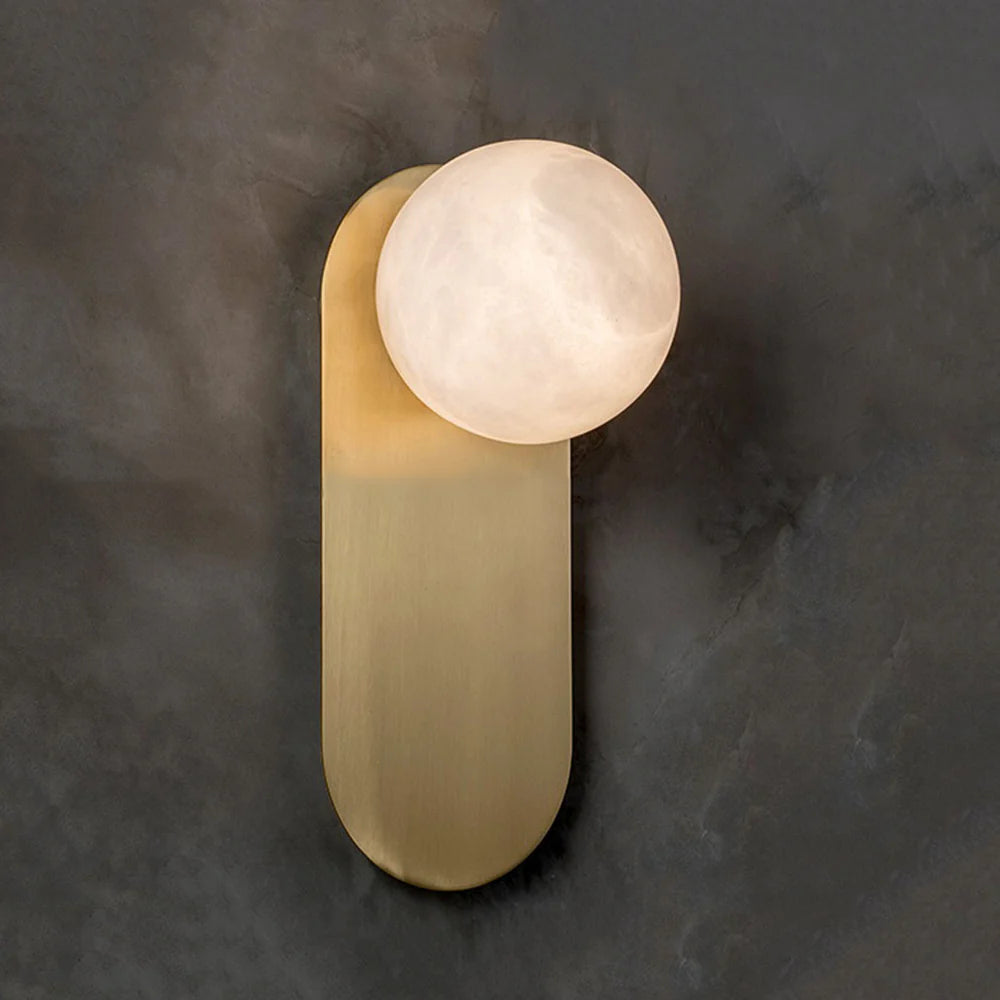 Oval Adrion Alabaster Spherical Wall Light