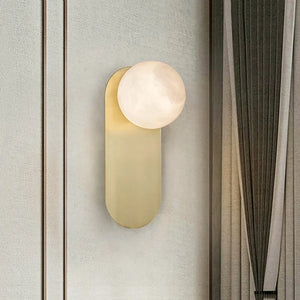 Oval Adrion Alabaster Spherical Wall Light