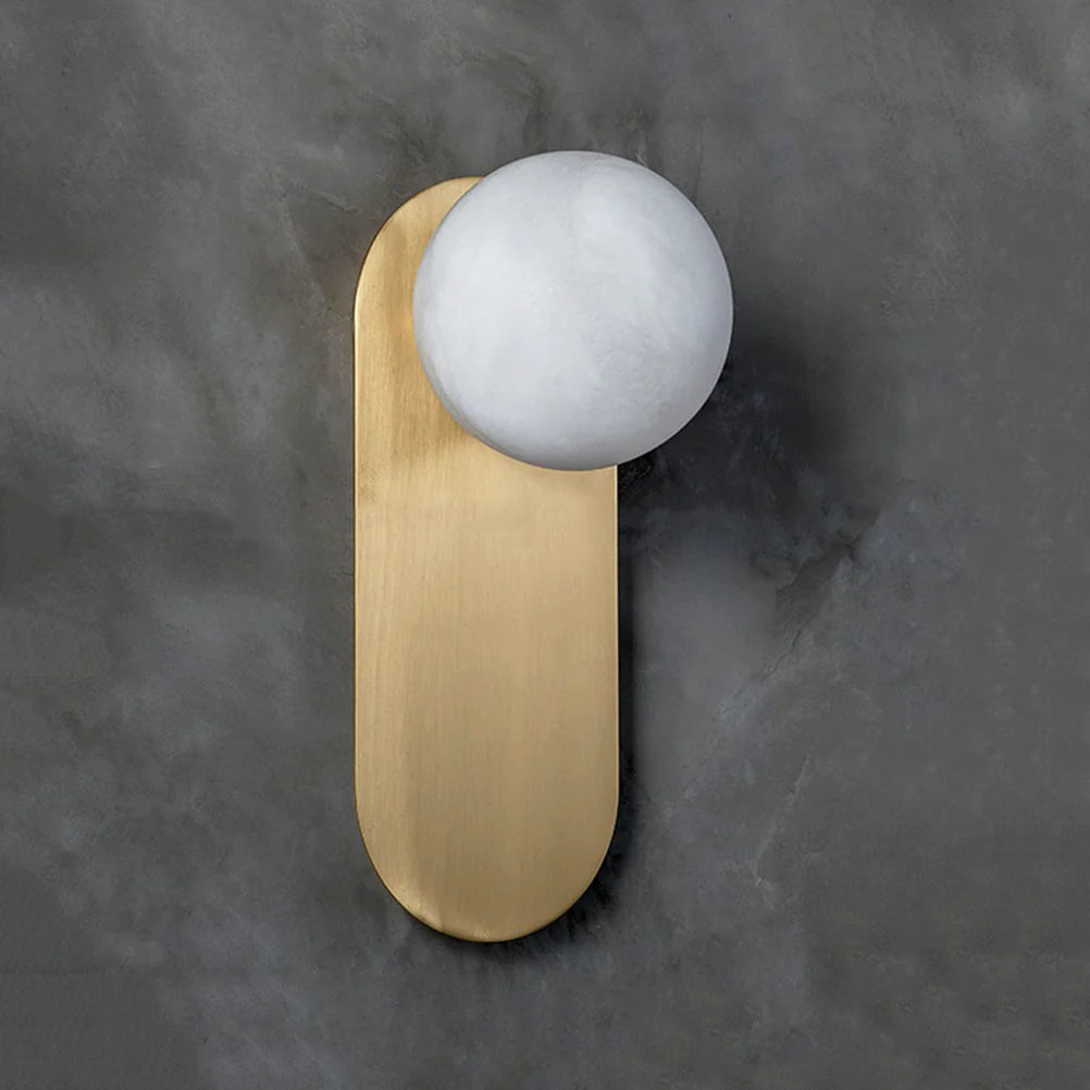 Oval Adrion Alabaster Spherical Wall Light