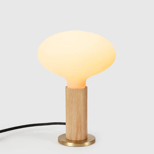 Knuckle Table Lamp in Oak + Oval Dim to Warm