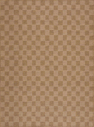 Kuval Checkered Brown Rug