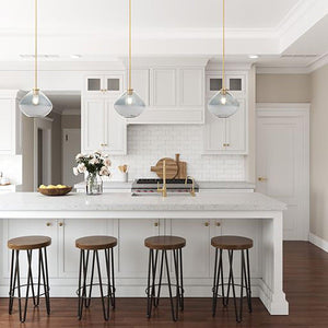 Pheobe 1-light Modern Handblown Glass Island Pendant Light