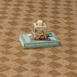 Kuval Checkered Brown Rug