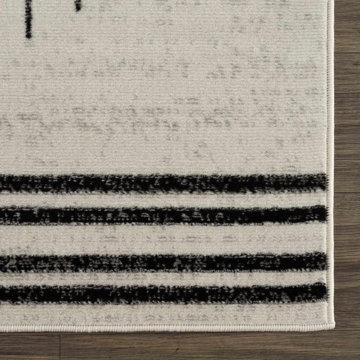Angus Abstract Black and White Area Rug