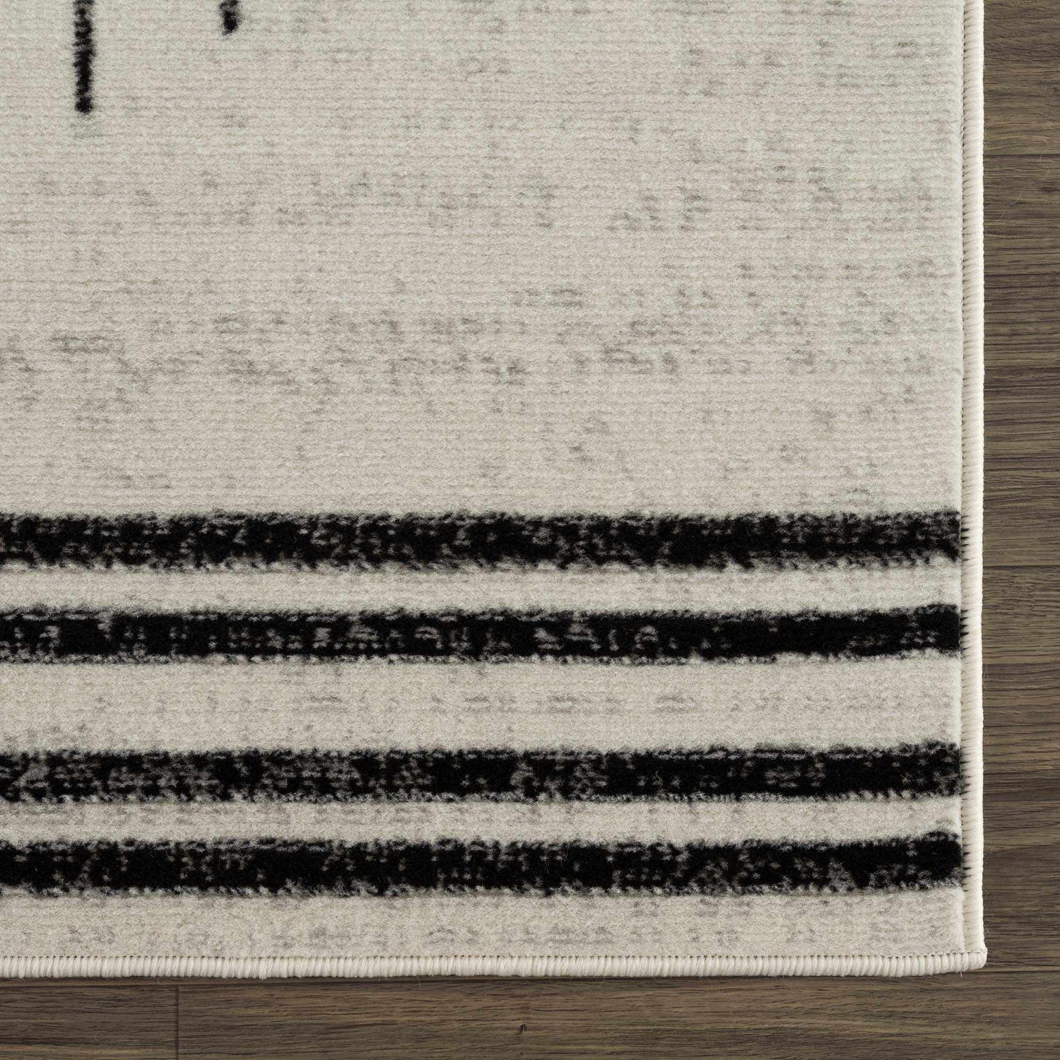 Angus Abstract Black and White Area Rug